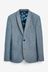 Light Blue Slim Fit Two Button Suit: Jacket