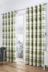 Fusion Green Balmoral Check Eyelet Curtains