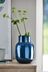 Blue Glass Flower Vase