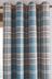 Catherine Lansfield Teal Blue Tweed Woven Check Curtains