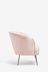 Opulent Velvet Blush Pink Gold Finish Legs Stella Accent Chair