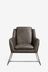 Monza Faux Leather Peppercorn Brown Holborn Black Leg Accent Chair