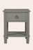 Henshaw Pale Charcoal 1 Drawer Side Table by Laura Ashley