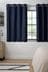 Navy Blue Cotton Eyelet Blackout/Thermal Curtains