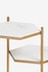 White Marble Hex Side Table