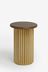Gold Ribbed Side Table