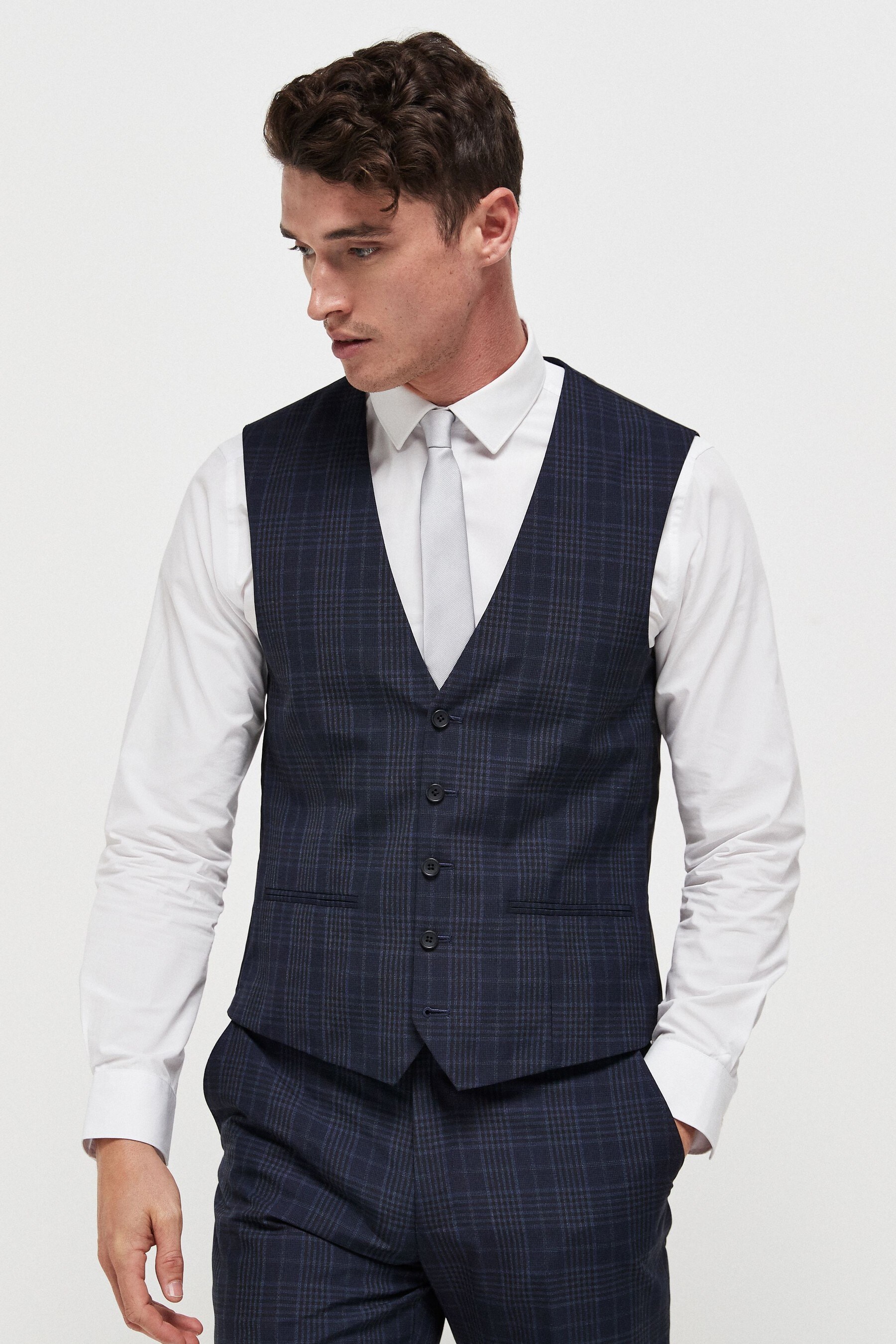 Buy Check Suit: Waistcoat from Next Ireland