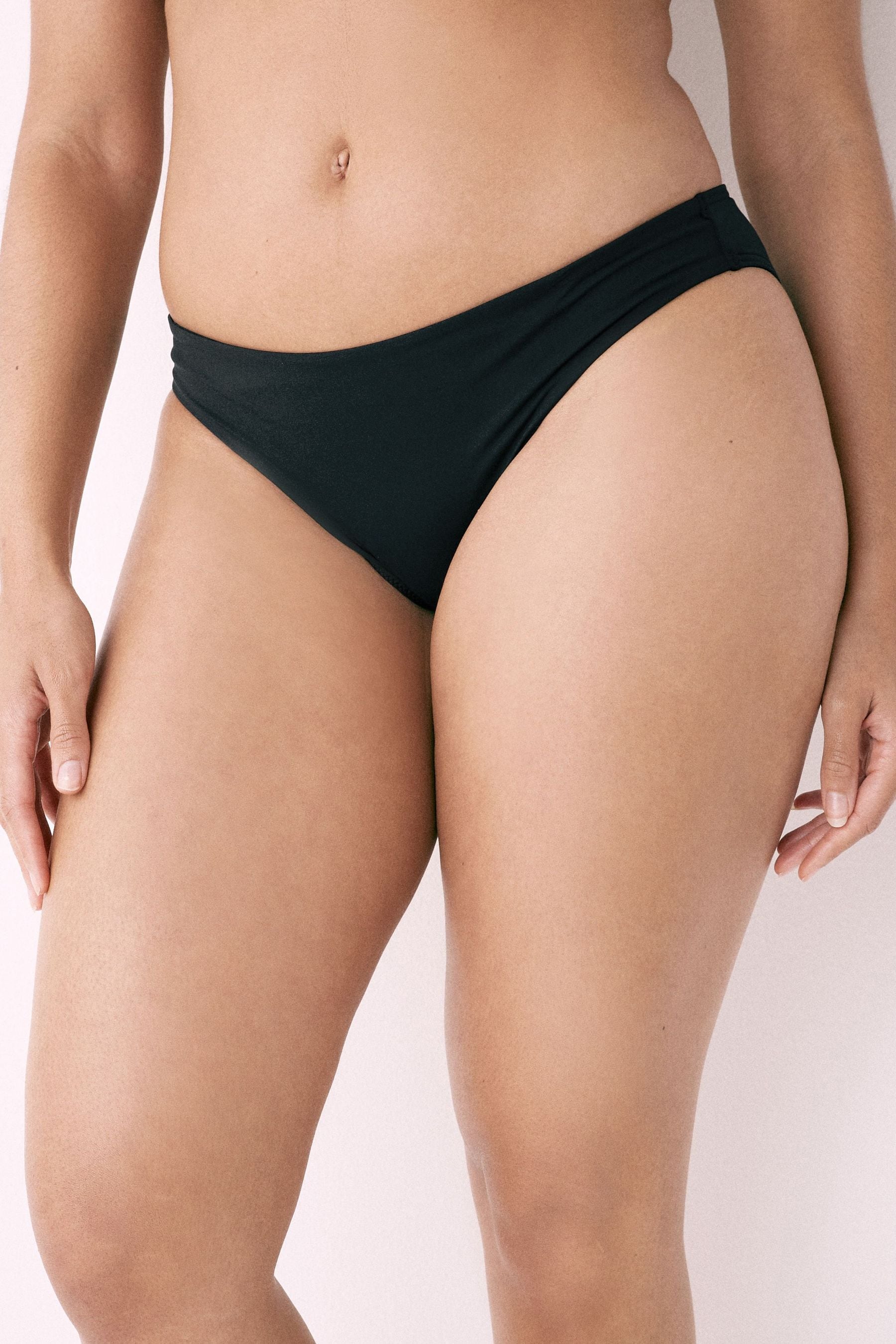 High waisted high leg black bikini bottoms store