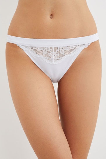 White Brazilian Forever Comfort® Lace Knickers