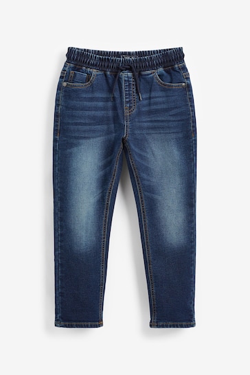 Buy Dark Indigo Blue Regular Fit Jersey Stretch Jeans With Adjustable Waist  (3-16yrs) from the Next UK online shop