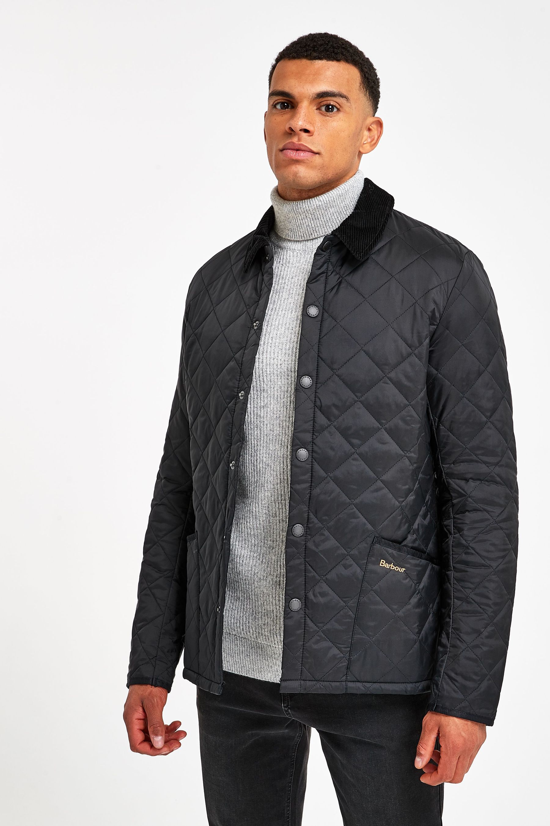 Buy Barbour® Black Heritage Liddesdale Slim Fit Quilted Jacket from the ...