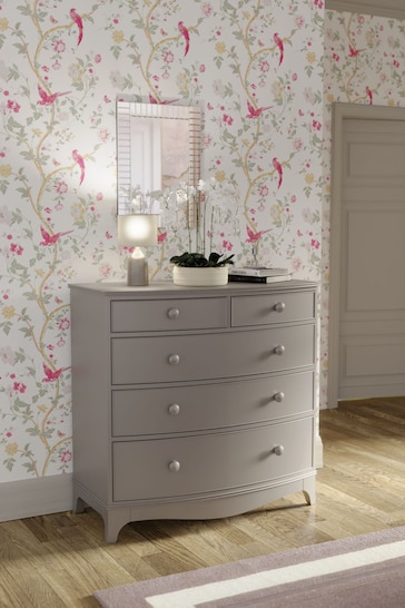Laura Ashley Pale French Grey Broughton 2+3 Drawer Chest