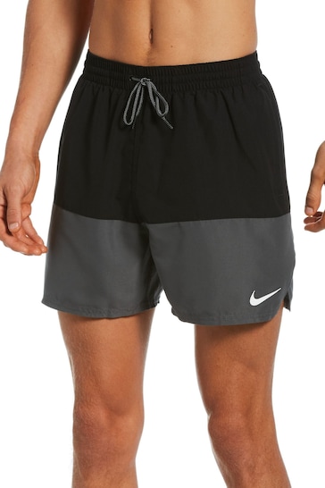 Nike Black Split 5 Inch Volley Swim Shorts