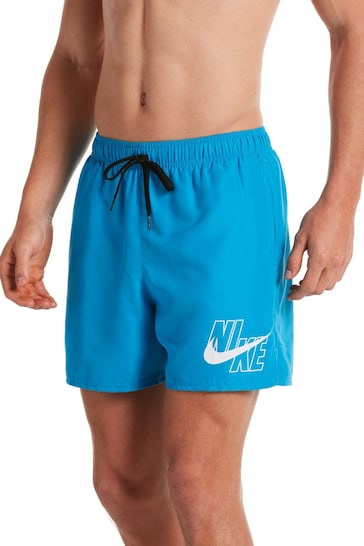 Nike Blue Logo Lap 5 Inch Volley Swim Shorts