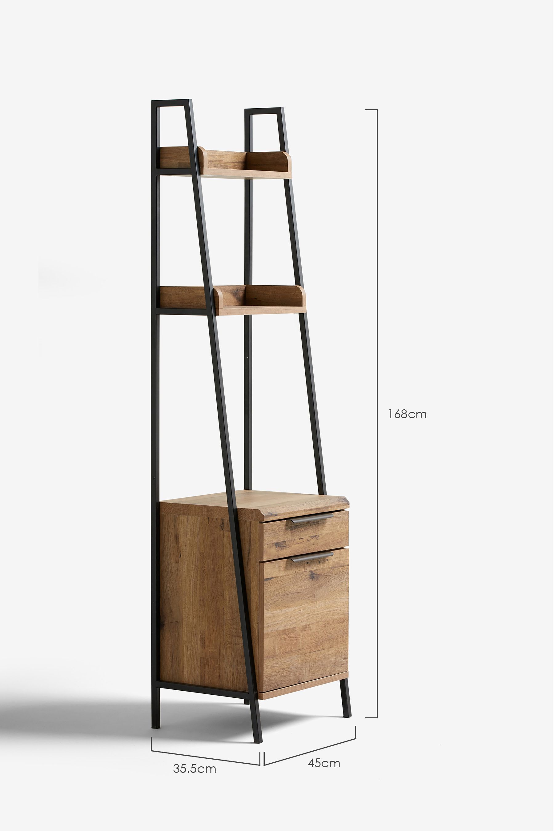 Buy Dark Bronx Oak Effect Ladder Bedside Table from Next Ireland