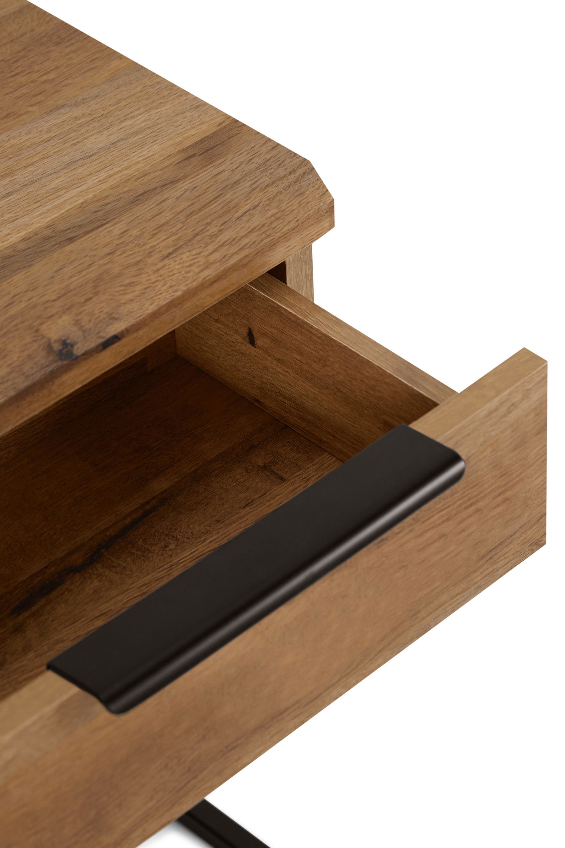 Buy Dark Bronx Oak Effect 1 Drawer Slim Bedside Table from the Next UK