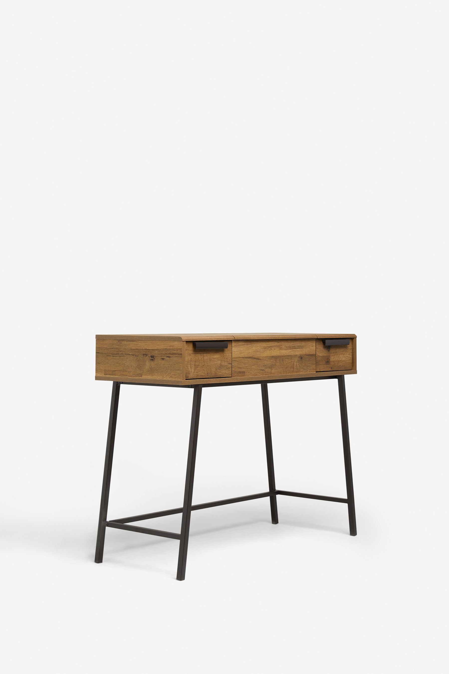 Buy Dark Bronx Oak Effect Space Saving Console Dressing Table from the