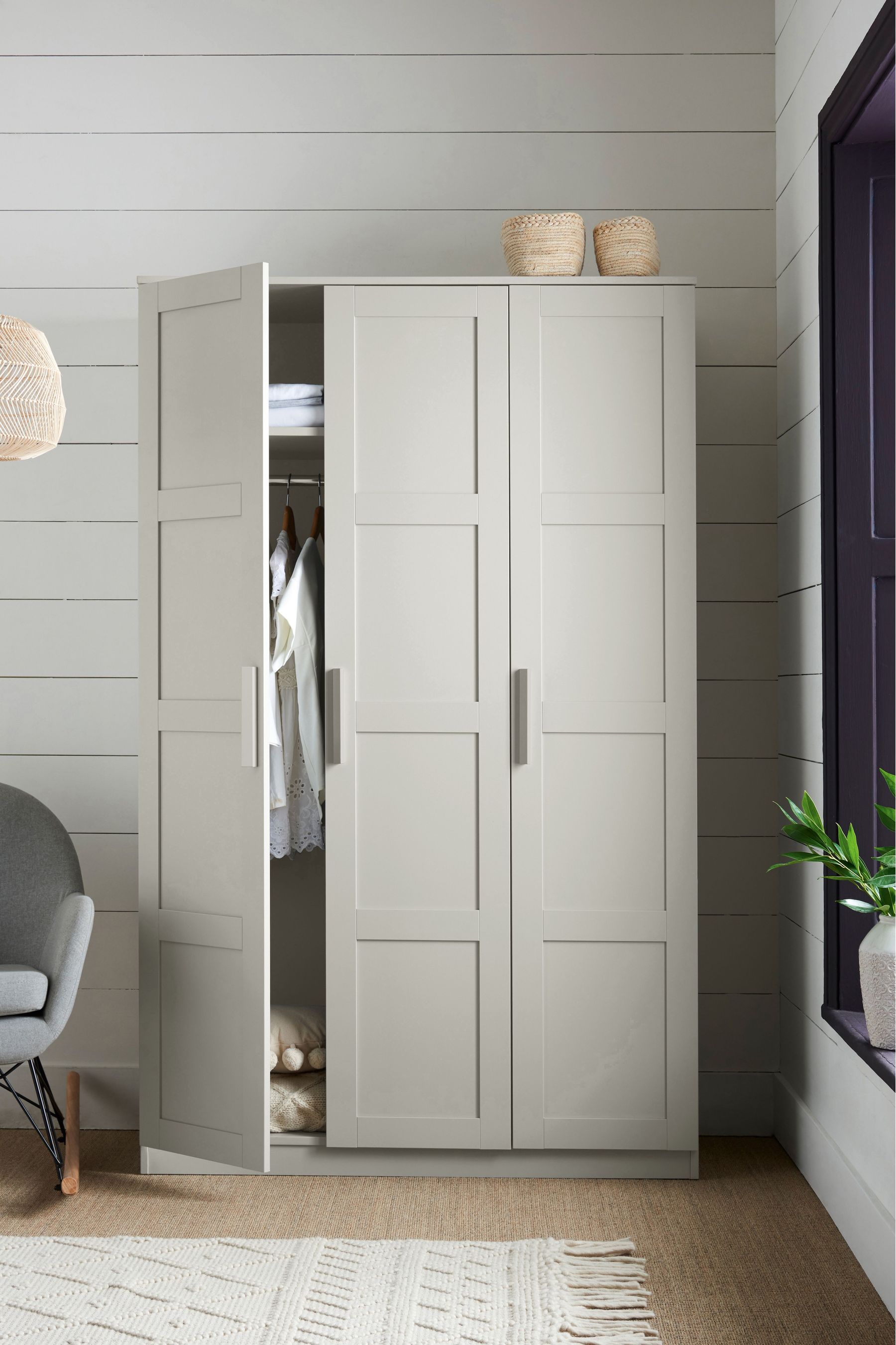 Panelled wardrobes hot sale
