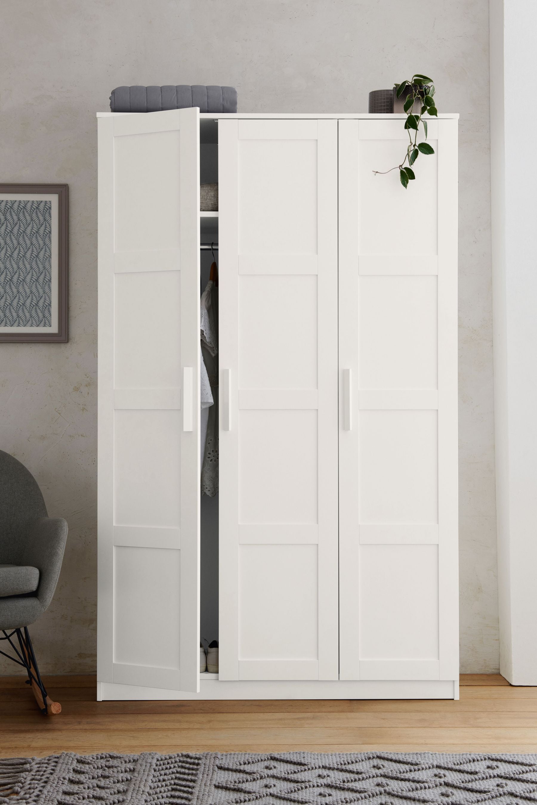 Buy White Flynn Triple Wardrobe from the Next UK online shop