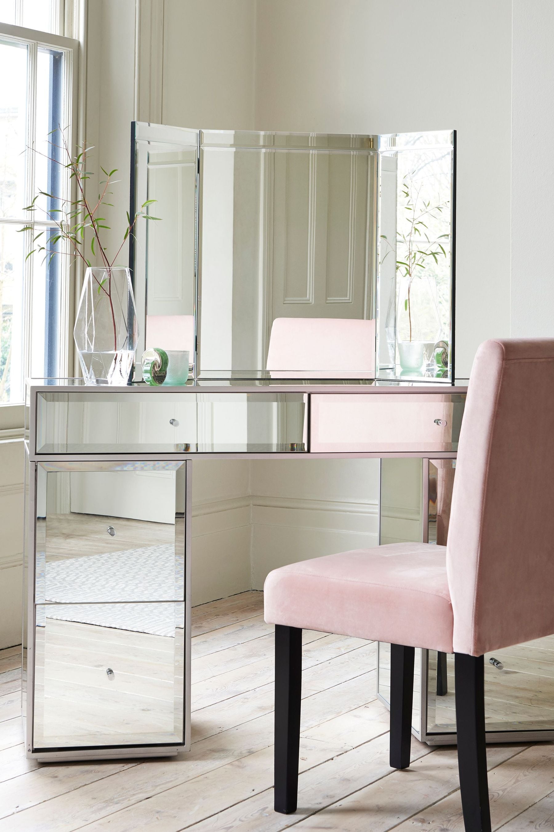 Mirrored dressing table store next