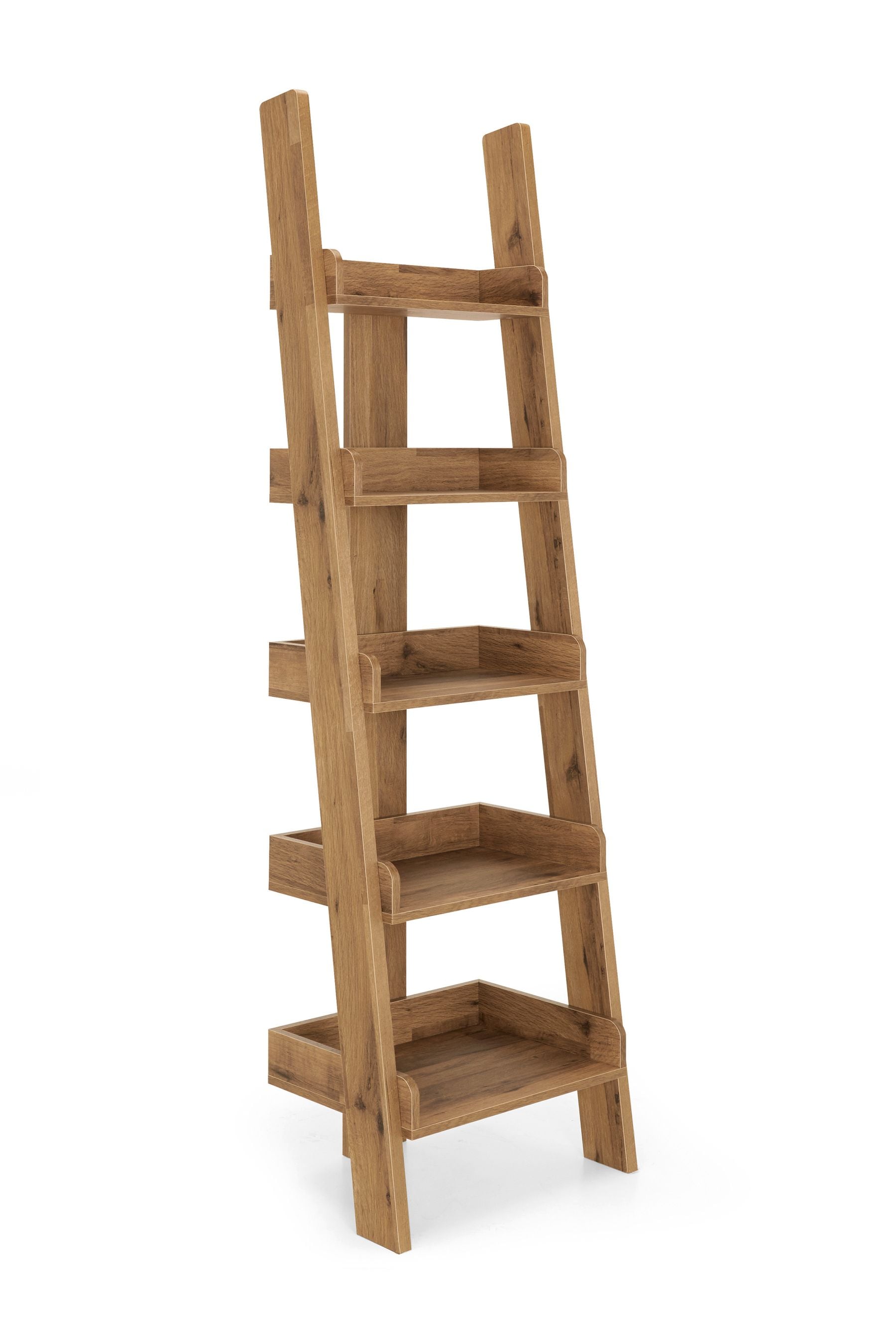 Buy Dark Bronx Oak Effect Narrow Ladder Shelf from the Next UK online shop