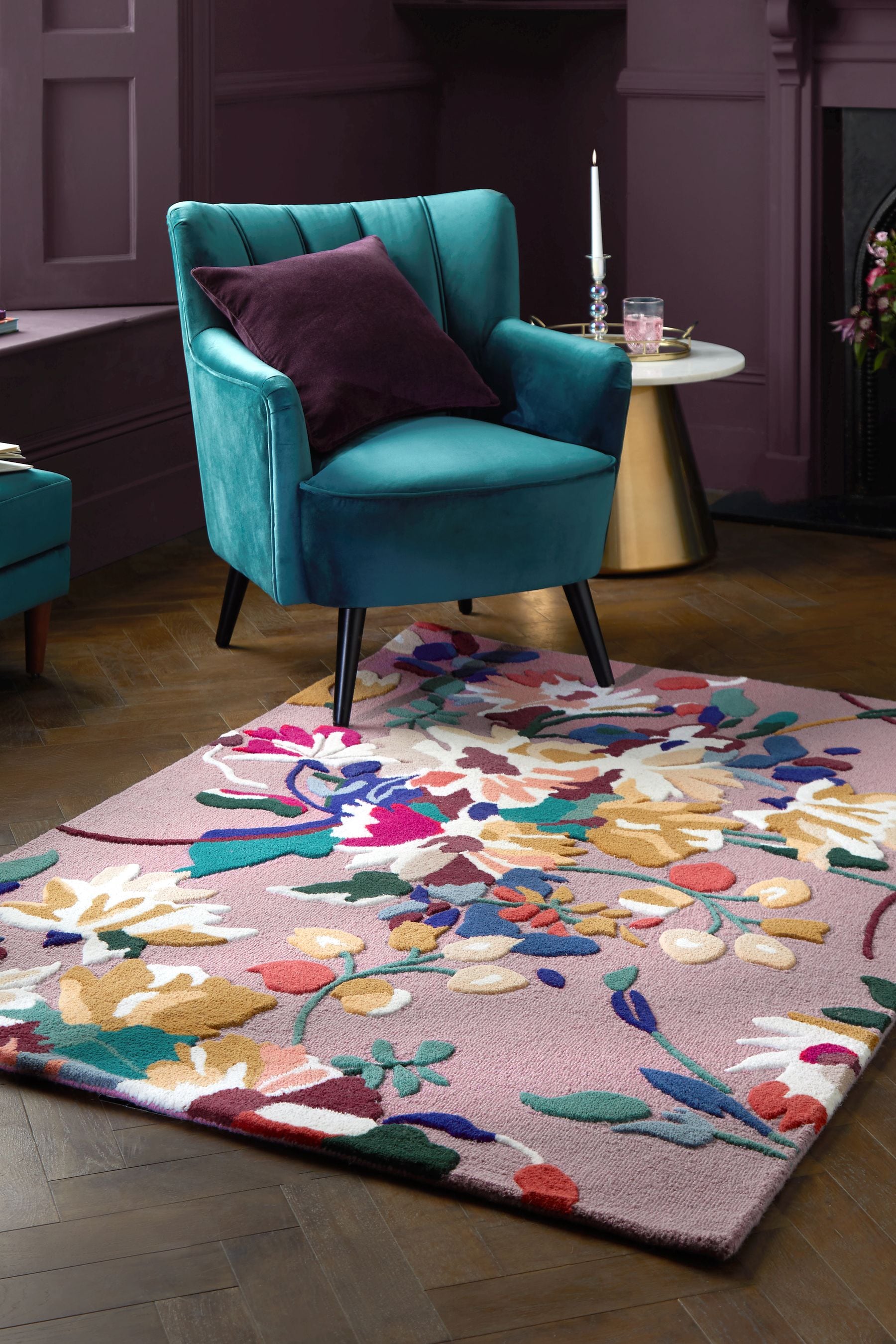 Floral rug on sale