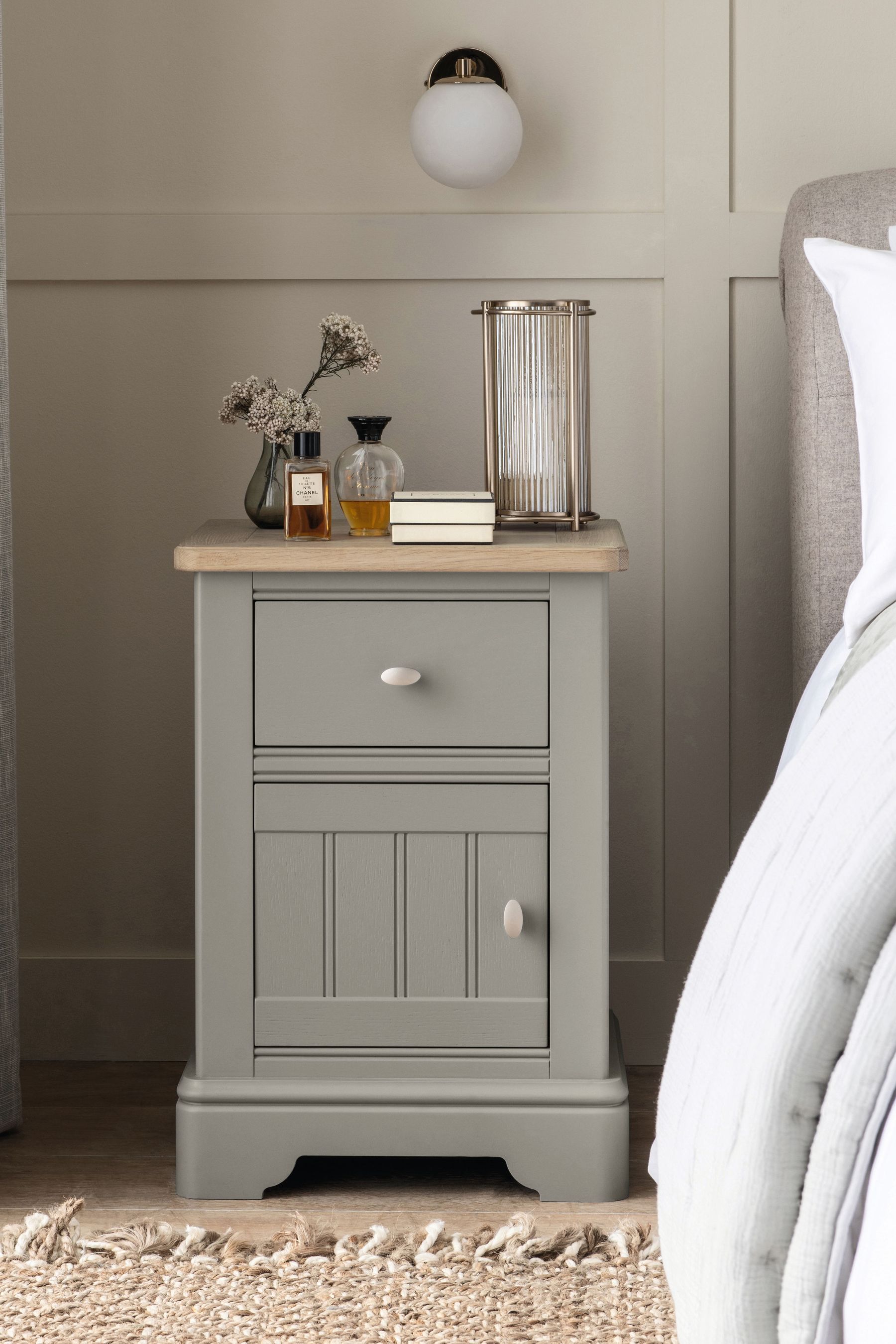 Next grey best sale bedside table