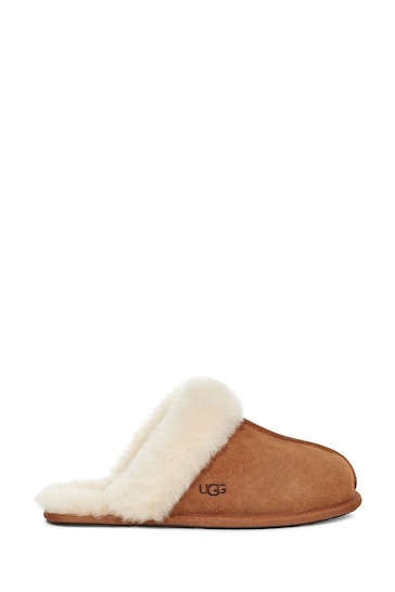 UGG lyserøde slingback-sandaler i læder og holly-pels