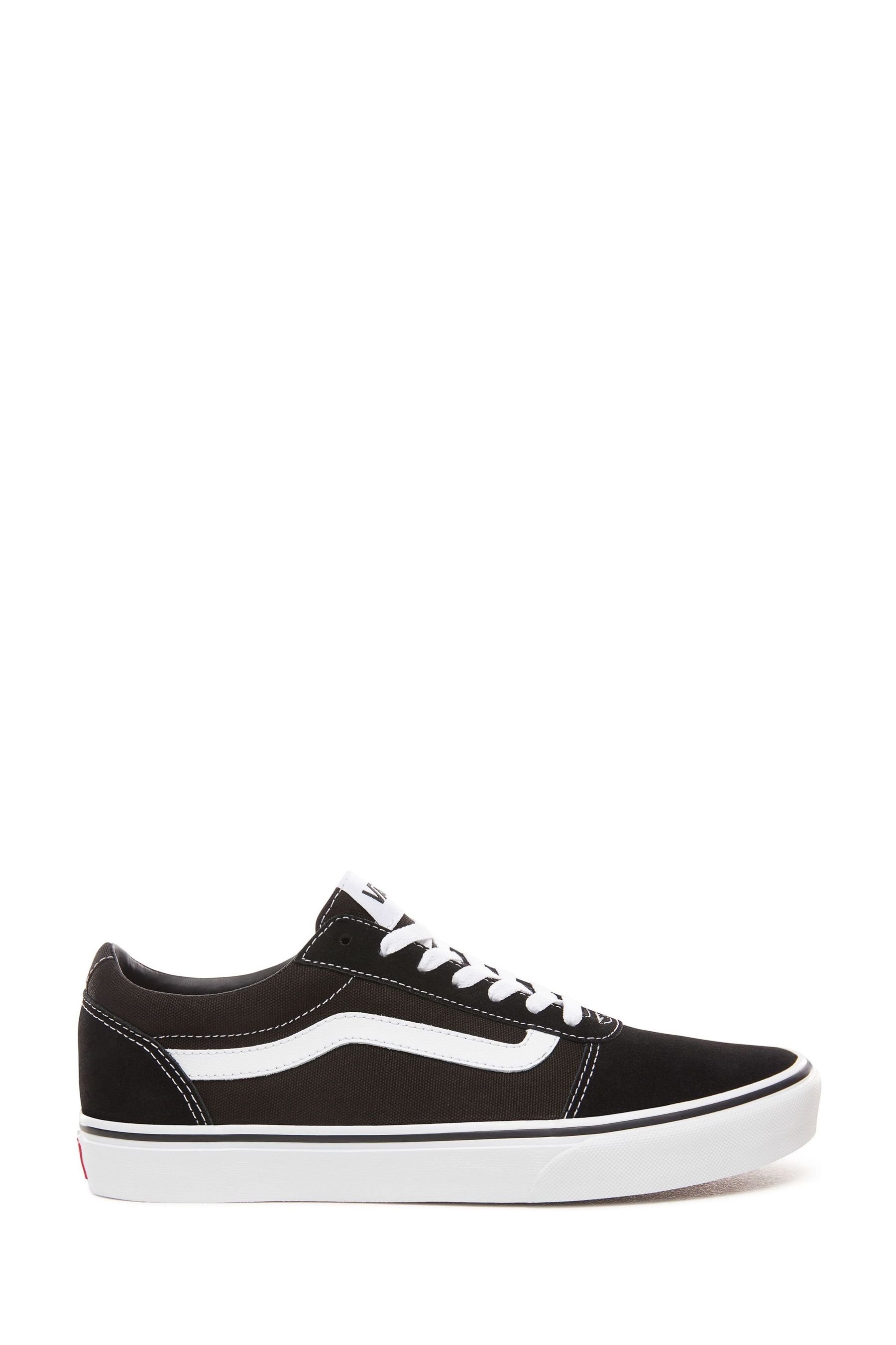 Vans suede canvas best sale black white