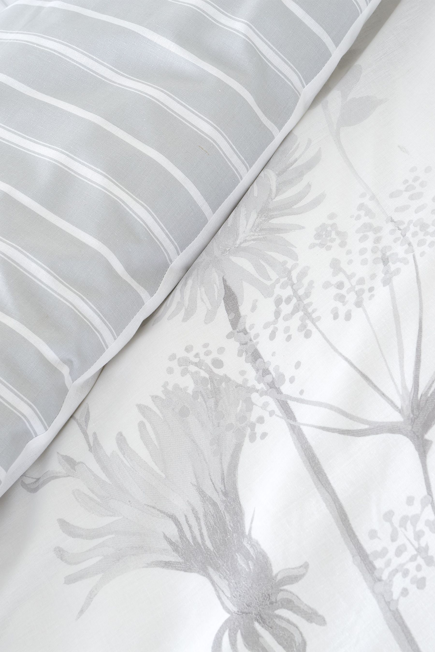 Buy Catherine Lansfield Grey/White Meadowsweet Duvet Cover and ...