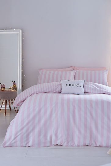 Sassy B Pink Stripe Tease Duvet Cover And Pillowcase Set