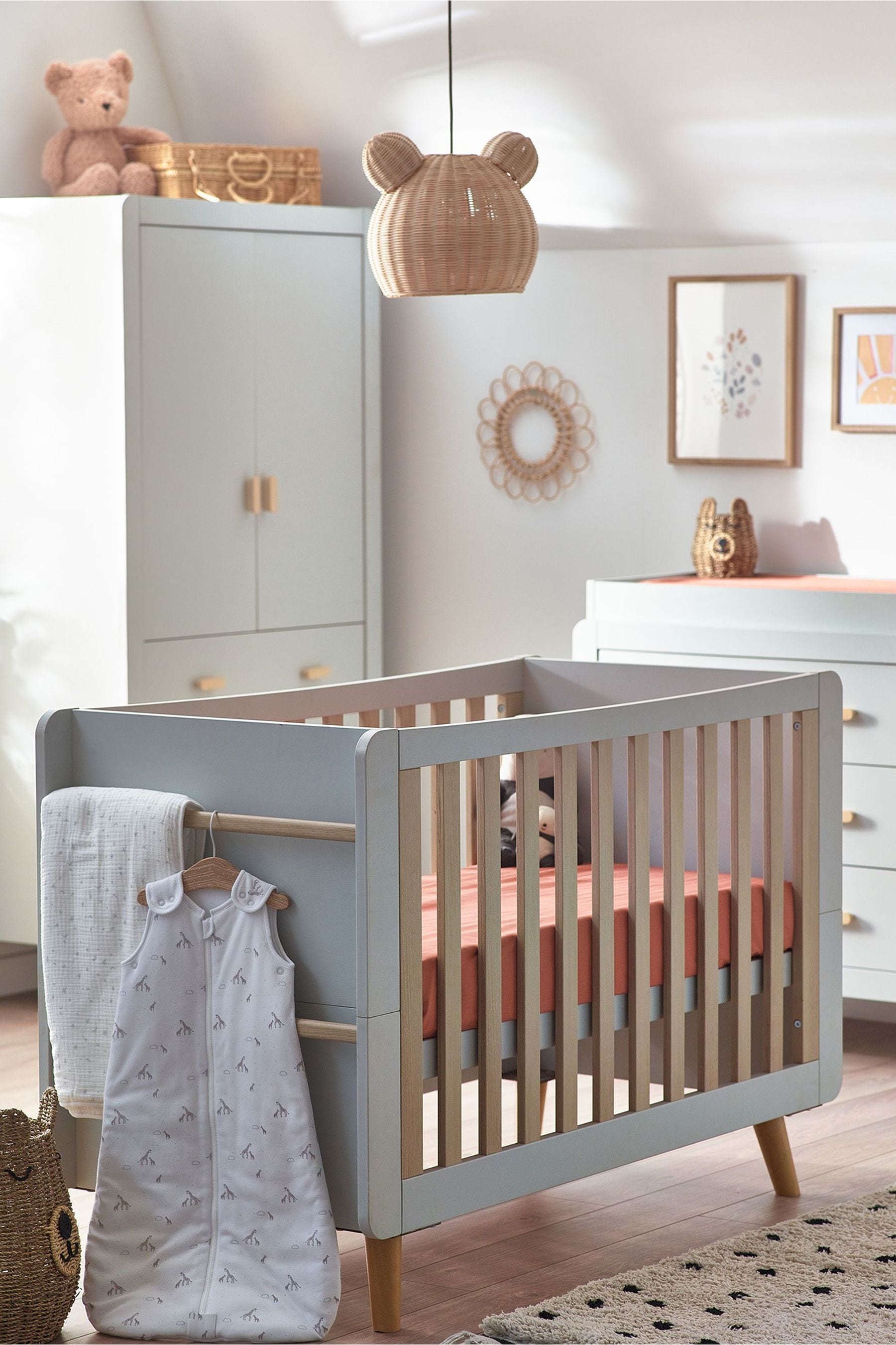 Buy Grey Alix Kids Nursery Cot Bed from Next Ireland