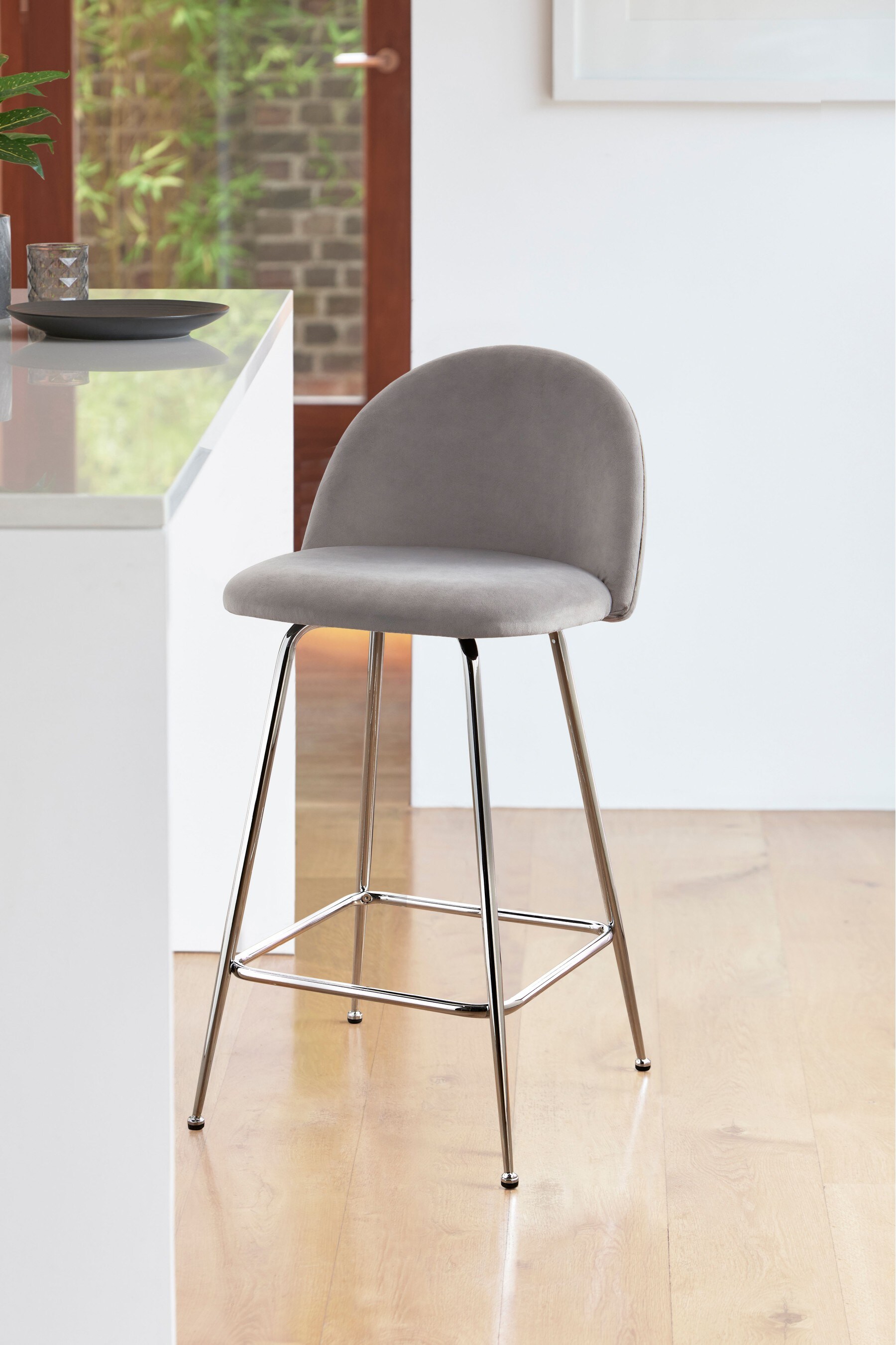 kitchen bar stools chrome