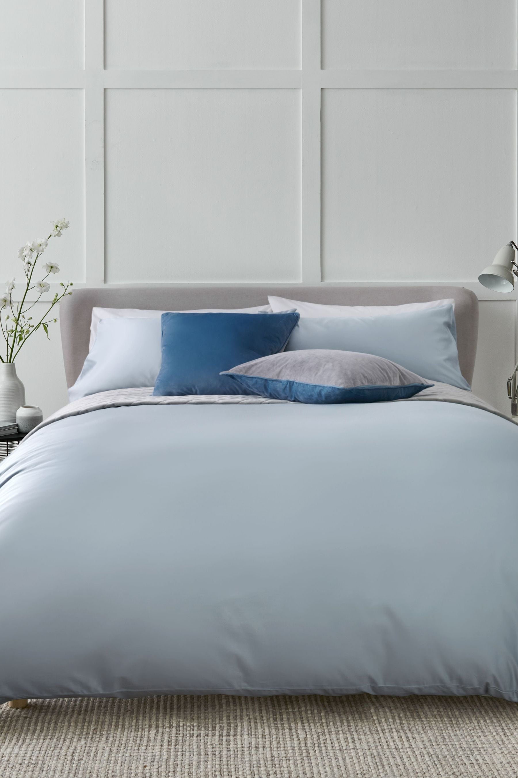 Light blue double bedding hot sale