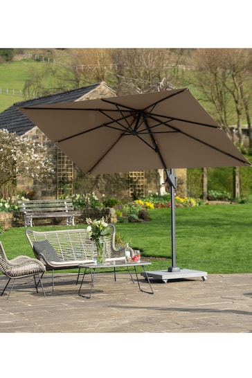 Pacific Brown Taupe Garden Voyager T1 3m x 2m Oblong Parasol