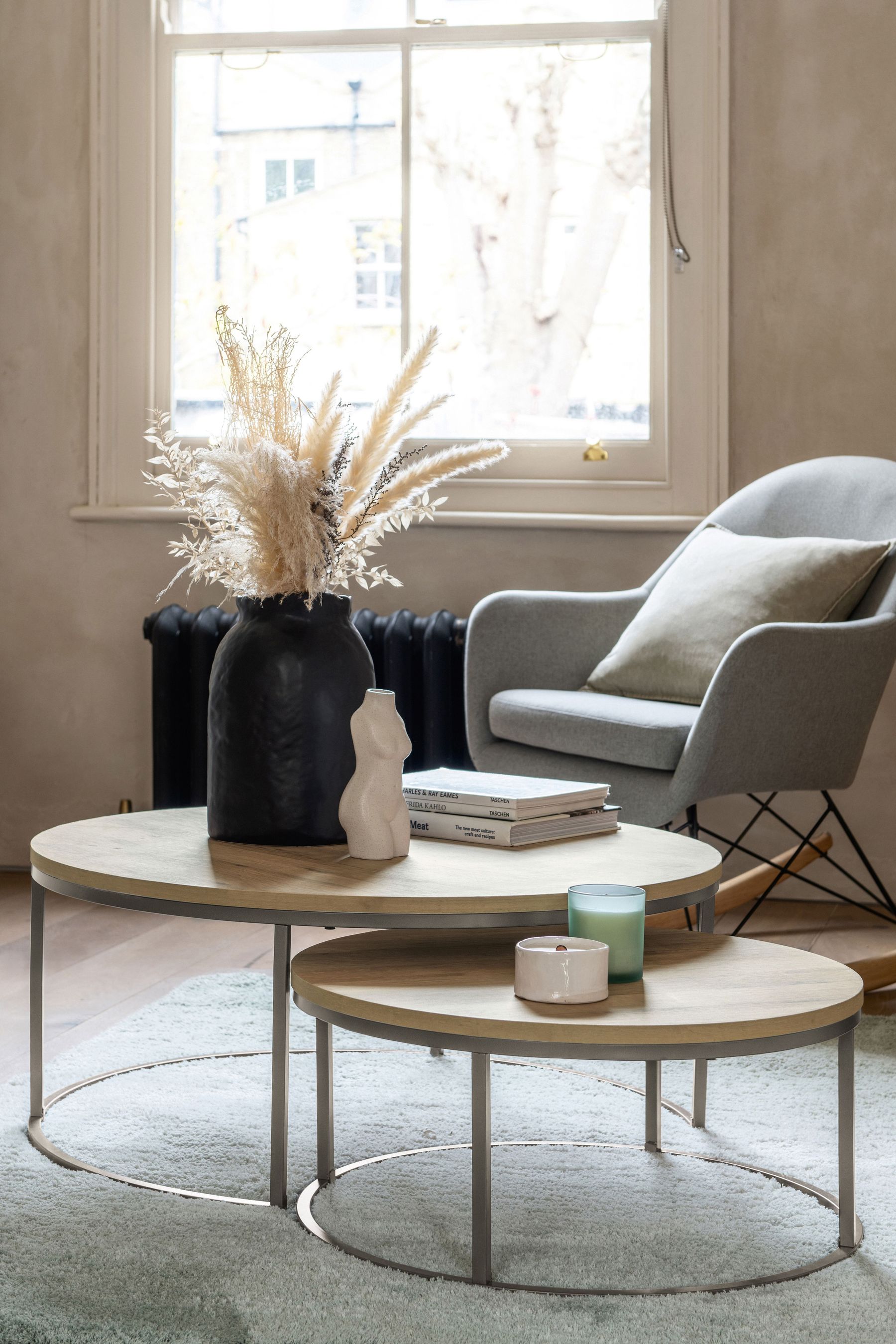 Buy Light Bronx Nest of 2, Round Coffee Table from the Next UK online shop