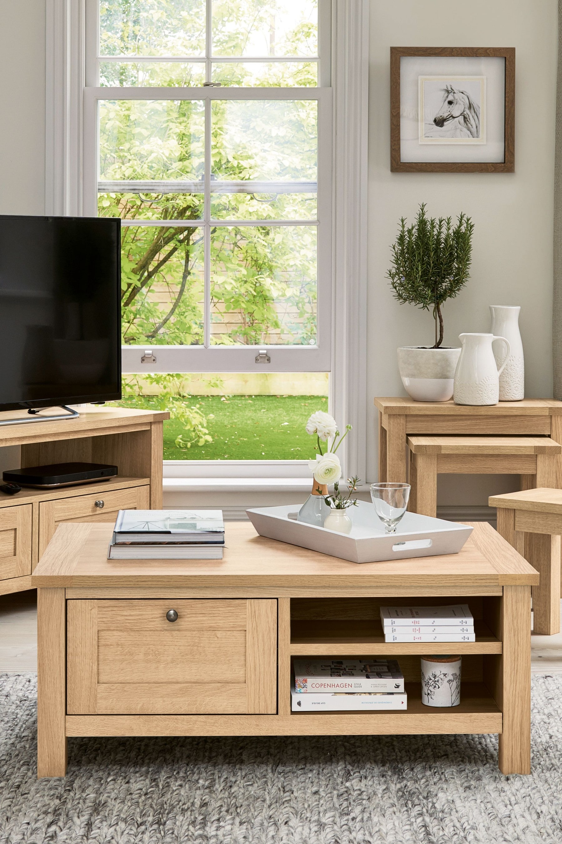 Next oak coffee table deals