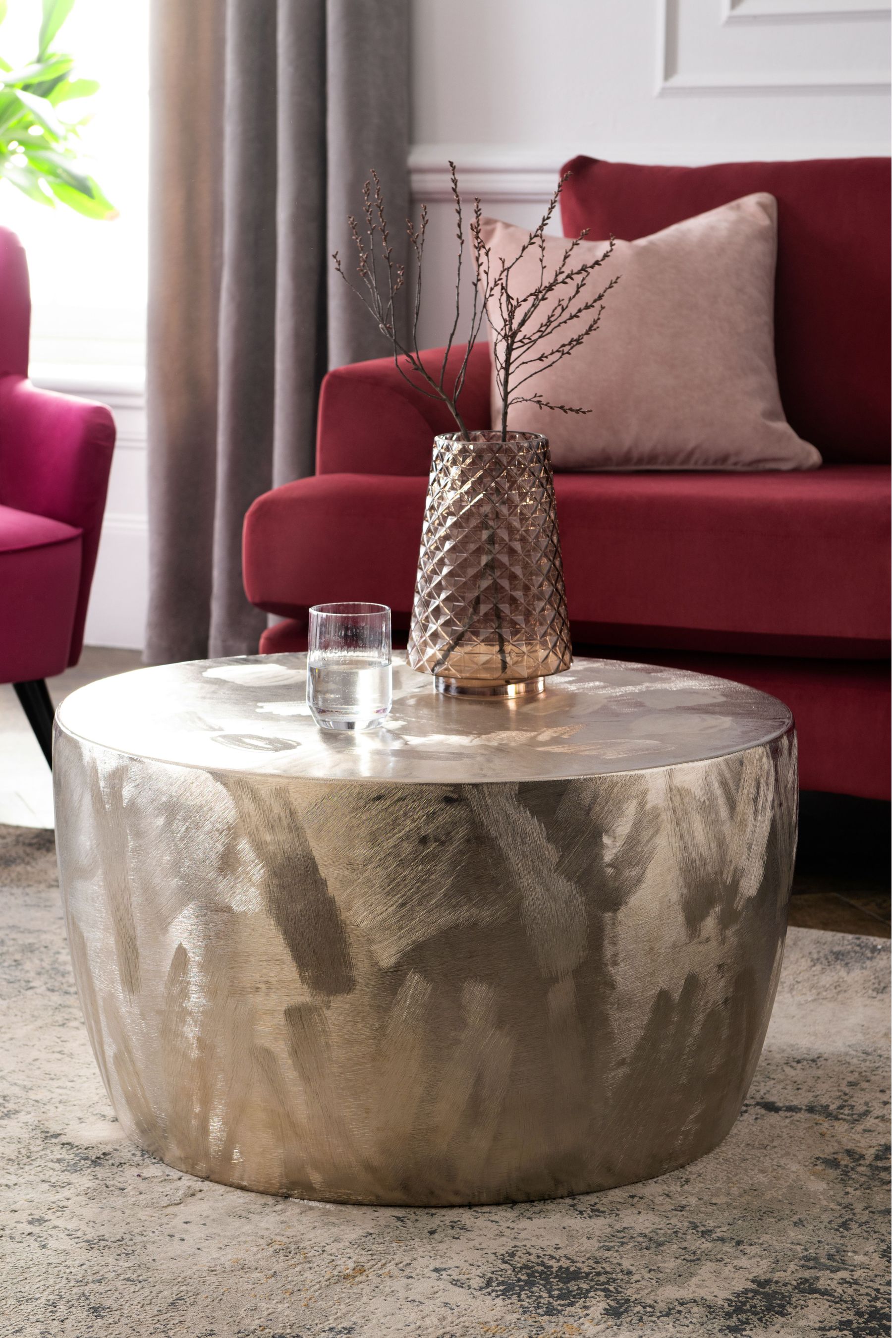 Next silver side table hot sale