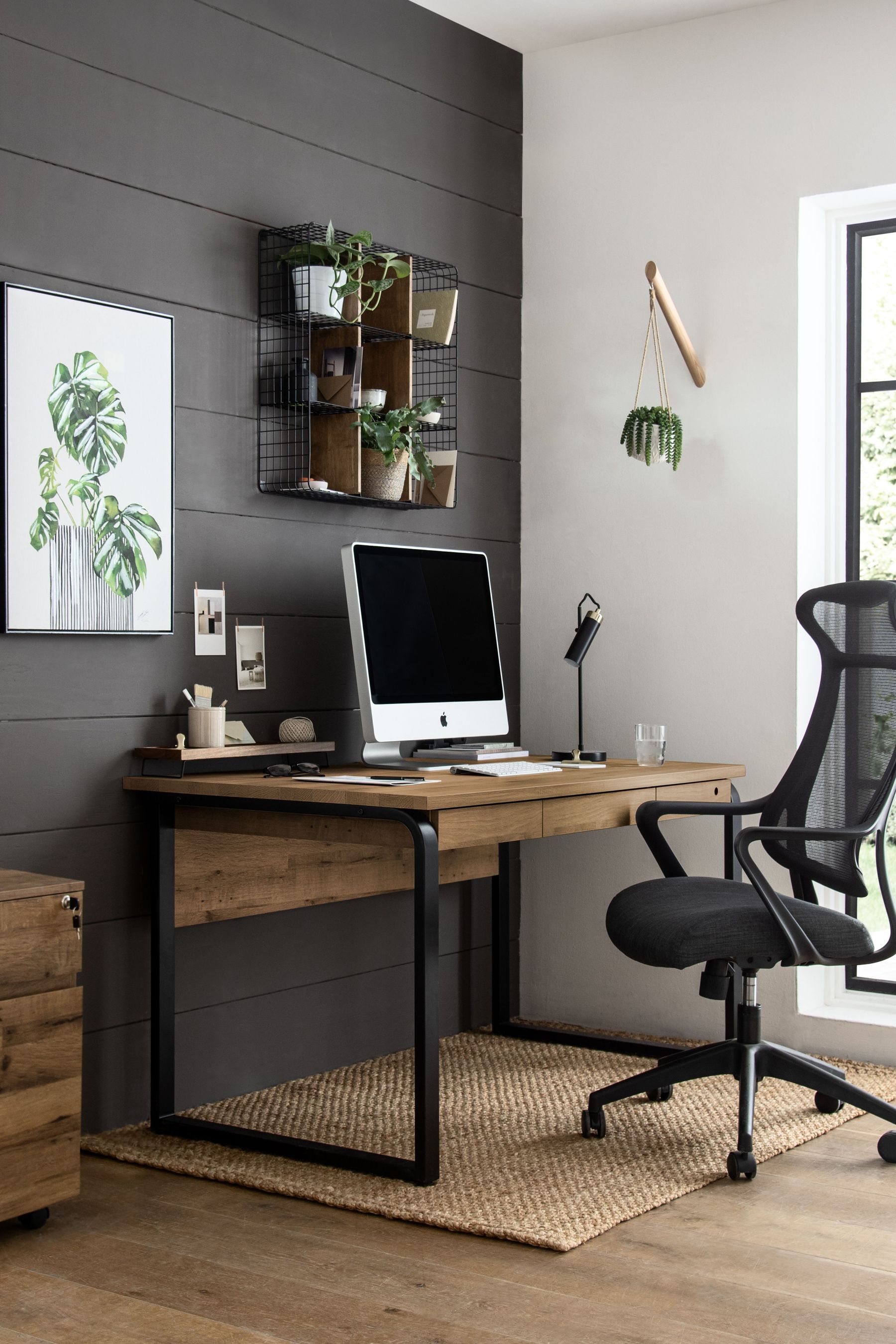 Dark oak shop study desk