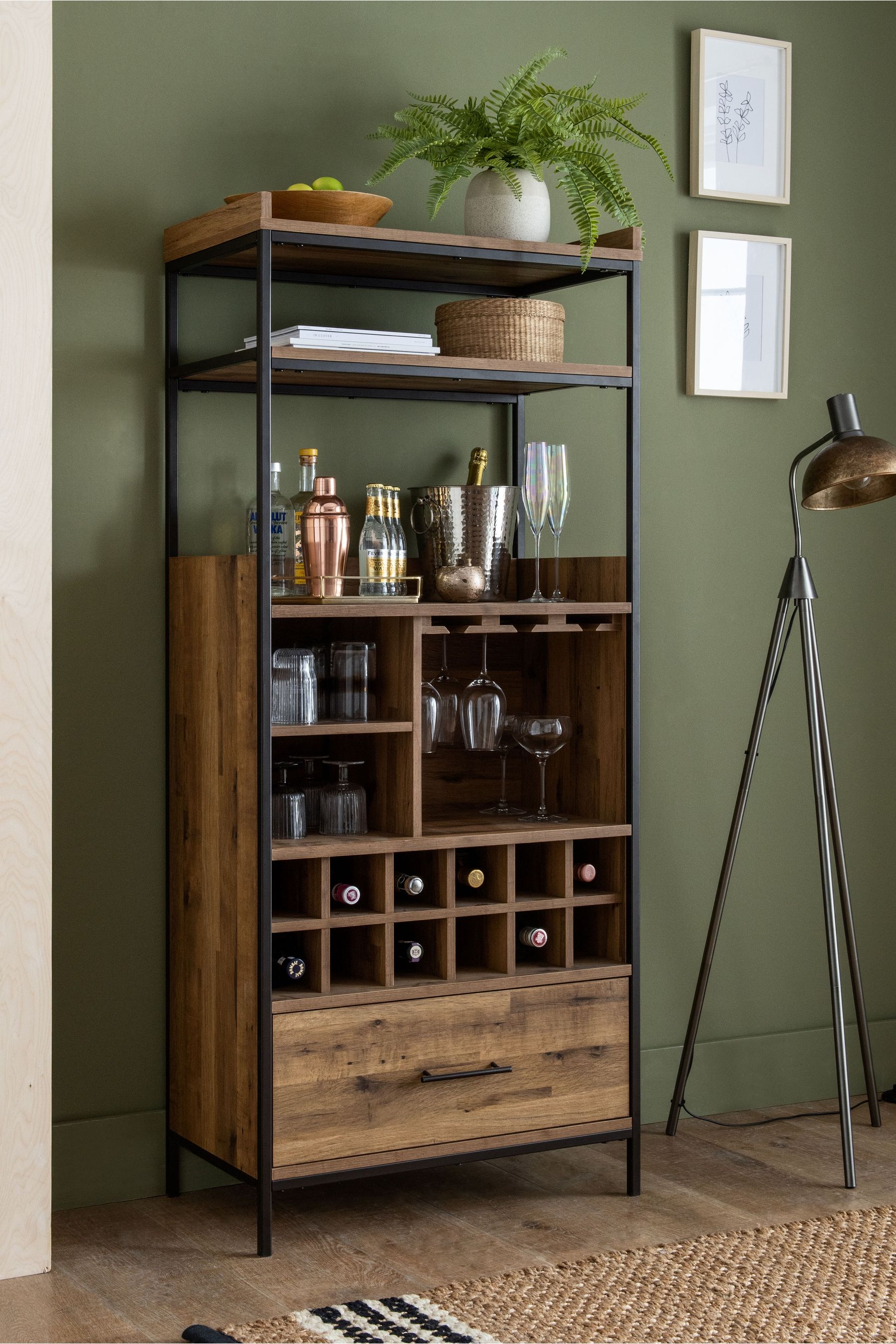 Drinks cabinet store with lights
