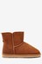Chestnut Brown Suede Slipper Boots