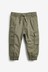 Khaki Green Lined Cargo Trousers (3mths-7yrs)
