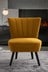 Ella Fluted Accent Chair With Black Legs