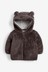 Charcoal Grey Cosy Fleece Bear Baby Jacket (0mths-2yrs)