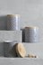Set of 3 Grey Geo Ceramic Kitchen Storage Jars
