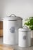 Set of 3 Grey Badge Storage Tins