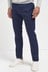 French Navy Slim Fit Stretch Chino Trousers