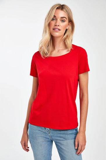 Buy Red Crew Neck T-Shirt from the Next UK online shop