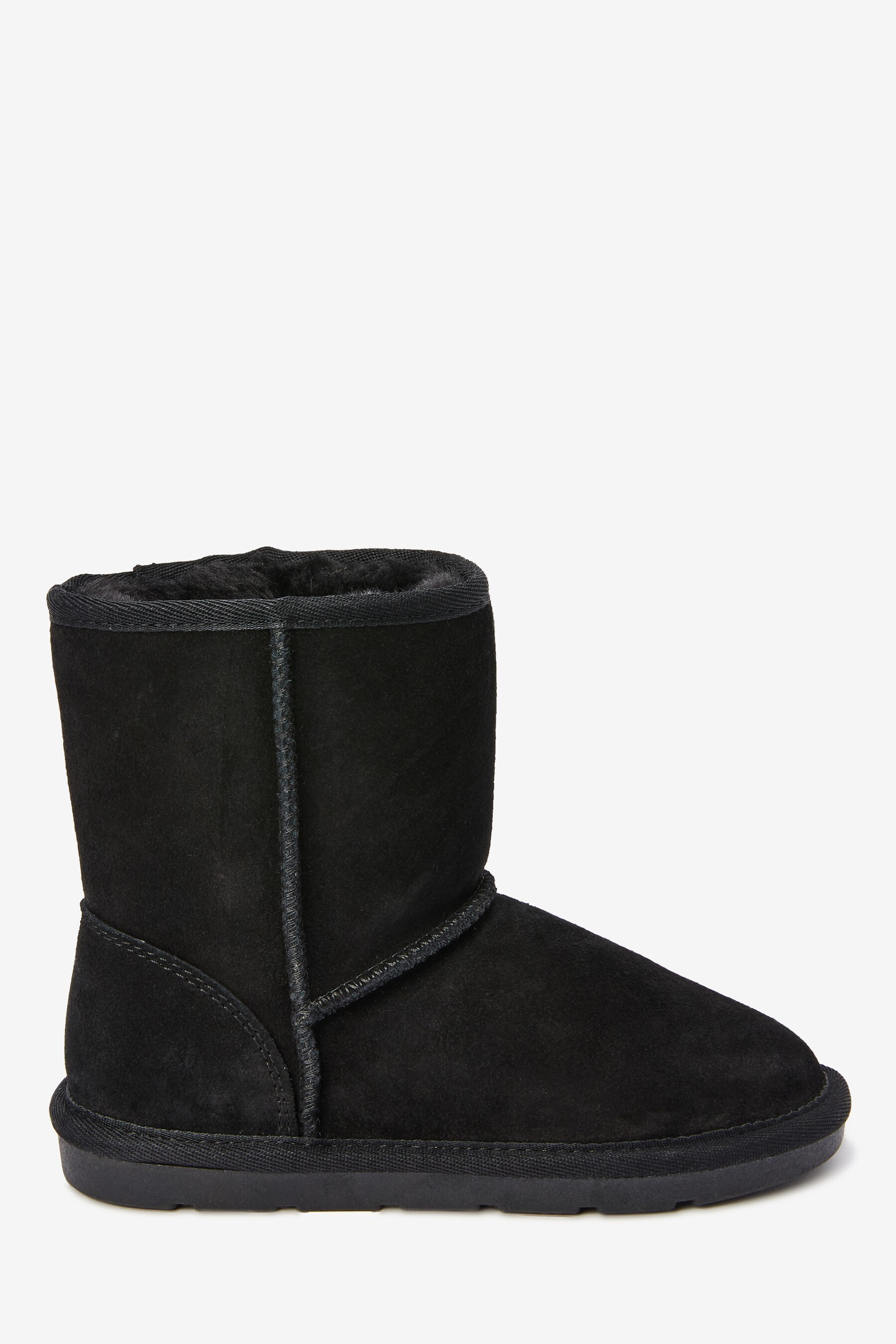 Buy Black Tall Warm Lined Water Repellent Suede Pull-On Boots from the ...