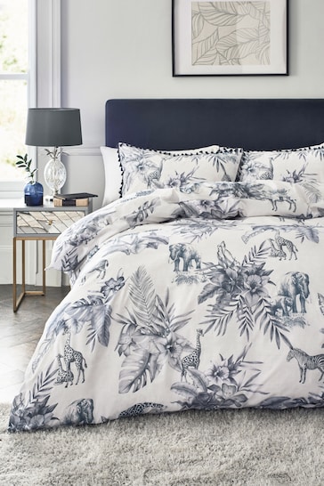 Buy Floral Palm Leaf Safari Animal Duvet Cover and Pillowcase Set from the  Next UK online shop